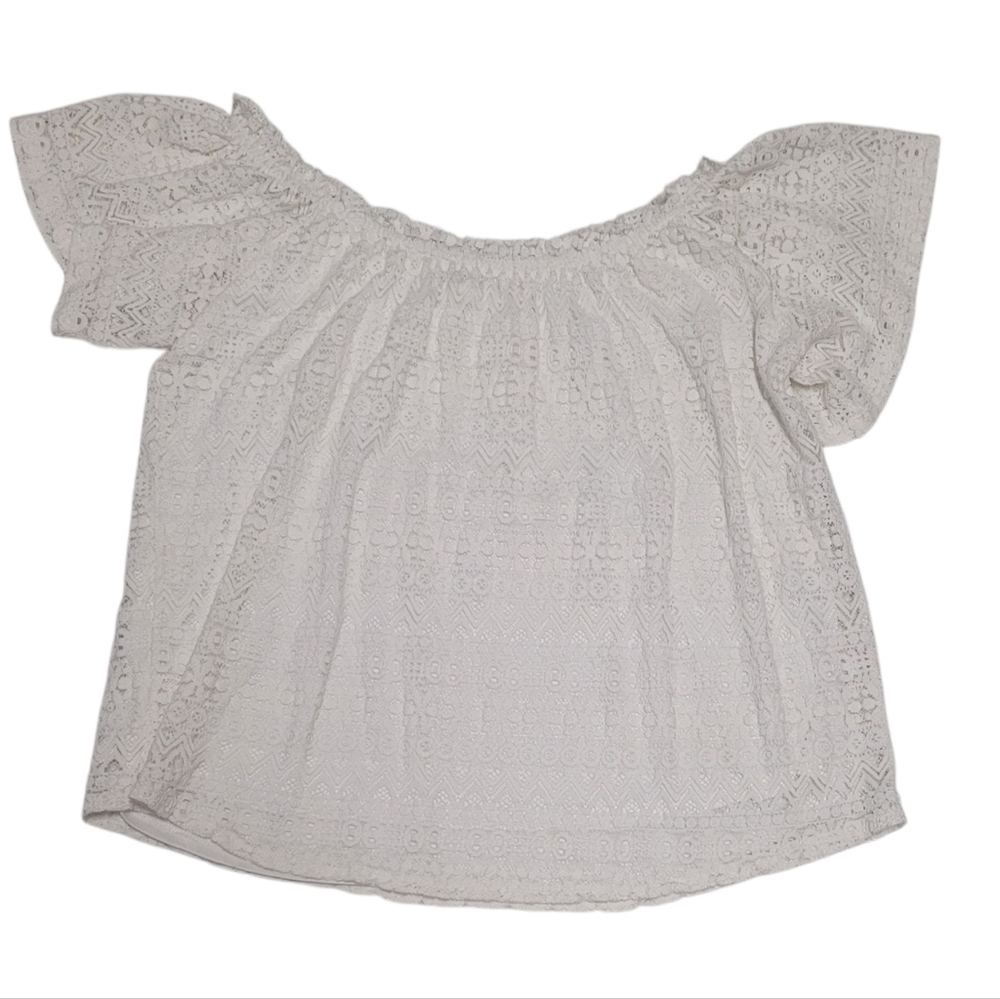 Melrose and Market Off-White Lace Blouse